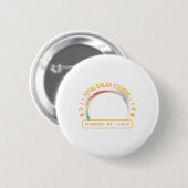 Retro Sunset Total Solar Eclipse Oswego New York Button (Vorne & Hinten)