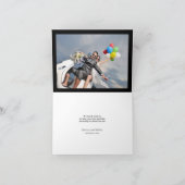 Retro Sunset Tropical Palm Trees Wedding Vielen Da Dankeskarte (Innenseite)