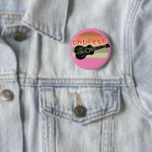 Retro Sunset Ukulele verzweifelt Zeichnend rosa Button (Beispiel)