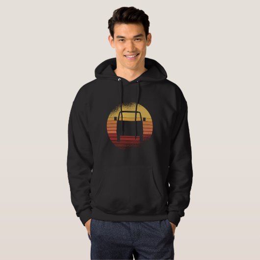 Retro Sunset Vanagon Syncro 4x4 Bus Hoodie (Vorne ganz)