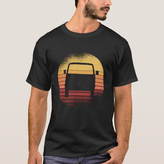 Retro Sunset Vanagon Syncro 4x4 Bus T-Shirt (Vorderseite)