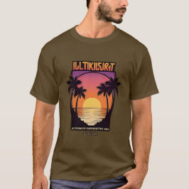 Retro Sunset Vibes Men's T - Shirt 80er Ästhetik
