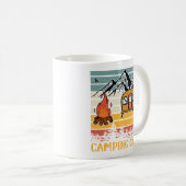 Retro Sunset Vintag Camping Crew Camping Kaffeetasse (VorderseiteRechts)