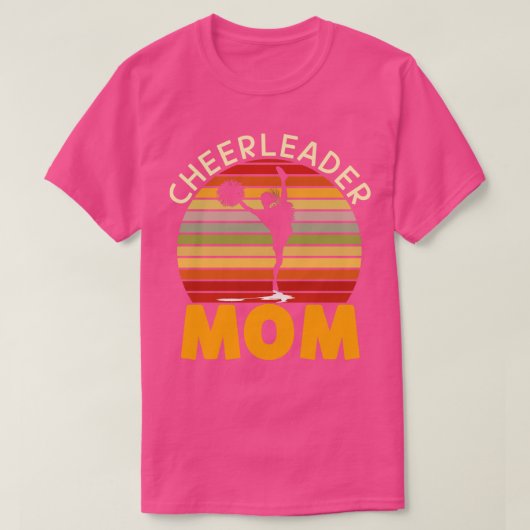 Retro Sunset Vintag Cheerleader Mama T-Shirt (Design vorne)