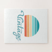 Retro Sunset+Vintages Skript gestört Puzzle (Horizontal)