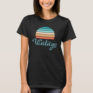 Retro Sunset+Vintages Skript gestört T-Shirt
