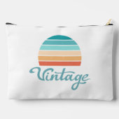 Retro Sunset+Vintages Skript gestört Zubehörtasche (Rückseite)