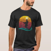 Retro Sunset Waterskiing Beach Waterskier Water Sk T-Shirt (Vorderseite)