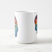 Retro Sunset Wave Vinyl Aesthetic Kaffeetasse (Mittel)