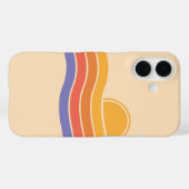 Retro Sunset Waves Case-Mate iPhone Hülle (Rückseite (Horizontal))