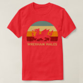 Retro Sunset Wrexham Wales T-Shirt (Design vorne)