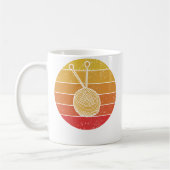 Retro Sunset Yarn Funny Knitter Nice Knitting Croc Kaffeetasse (Links)