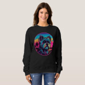 Retro Sunset Yorkie Dog Sweatshirt (Vorne ganz)