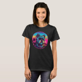 Retro Sunset Yorkie Dog T-Shirt (Vorne ganz)