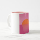 Retro Sunset Zweifarbige Tasse (Vorderseite Links)