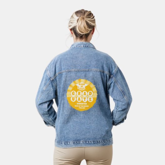 Retro Sunshine Abschluss Jeansjacke (Modell)