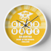 Retro Sunshine Abschluss Uhr (Vorderseite)