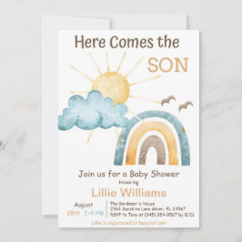 Retro Sunshine Baby Dusche Einladung