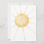 Retro Sunshine Baby Dusche Einladung (Rückseite)