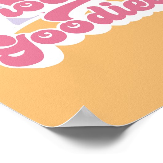 Retro Sunshine Birthday Groovy Goodies Gefallen Poster (Ecke)