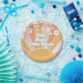 Retro Sunshine Bleibe Trippy Little Hippie floral Pappteller (Party)