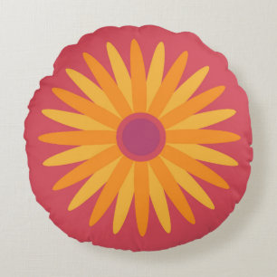 Retro Sunshine Blume Kissen