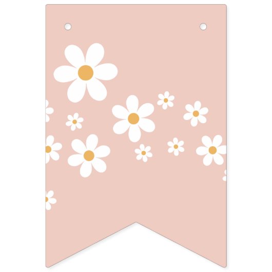 Retro Sunshine daisine boho Blumengebirgsbanner Wimpelkette (Erste Fahne)