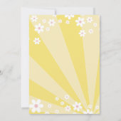 Retro Sunshine daisy boho florale ersten Geburtsta Einladung (Rückseite)
