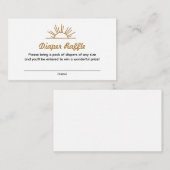 Retro Sunshine Diaper Raffle Card Begleitkarte (Vorne/Hinten)
