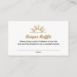 Retro Sunshine Diaper Raffle Card Begleitkarte