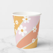 Retro Sunshine Five ist ein Vibe Birthday Paper Cu Pappbecher (Rückseite)