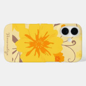Retro Sunshine Floral Muster Gelbe Blumen Case-Mate iPhone Hülle (Rückseite (Horizontal))
