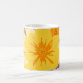 Retro Sunshine Floral Muster Gelbe Blumen Kaffeetasse (Mittel)