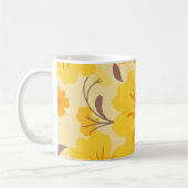 Retro Sunshine Floral Muster Gelbe Blumen Kaffeetasse (Links)