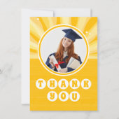Retro Sunshine Foto Abschluss Dankeskarte (Vorderseite)