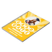 Retro Sunshine Foto Abschluss Notizblock (Linke Seite)