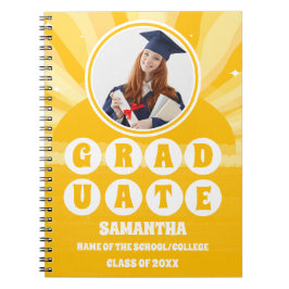 Retro Sunshine Foto Abschluss Notizblock