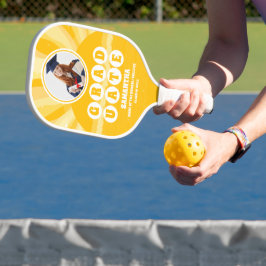 Retro Sunshine Foto Abschluss Pickleball Schläger