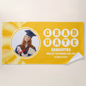 Retro Sunshine Foto Abschluss Strandtuch (Vorderseite)