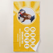 Retro Sunshine Foto Abschluss Strandtuch (Vorderseite)