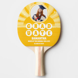 Retro Sunshine Foto Abschluss Tischtennis Schläger