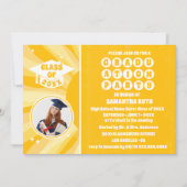 Retro Sunshine Foto Graduation Party Einladung (Vorderseite)