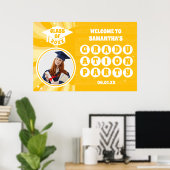 Retro Sunshine Foto Graduation Party Willkommen Poster (Heimbüro)