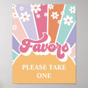 Retro Sunshine Geburtstagsfavoriten Poster