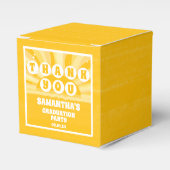 Retro Sunshine Graduation Party Danke Geschenkschachtel (Vorderseite)