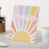 Retro Sunshine Groovy Baby Duschkarten & Geschenke Sockelschild (In SItu)