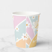 Retro Sunshine Groovy BABY pastel Daisy Pappbecher (Rechts)