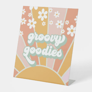 Retro Sunshine Groovy Goodies Essen Sockelschild