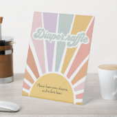 Retro Sunshine Groovy Kinderdusche Windelwanne Sockelschild (In SItu)