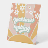 Retro Sunshine Groovy Necklace Aktivität Sockelschild (Vorderseite)